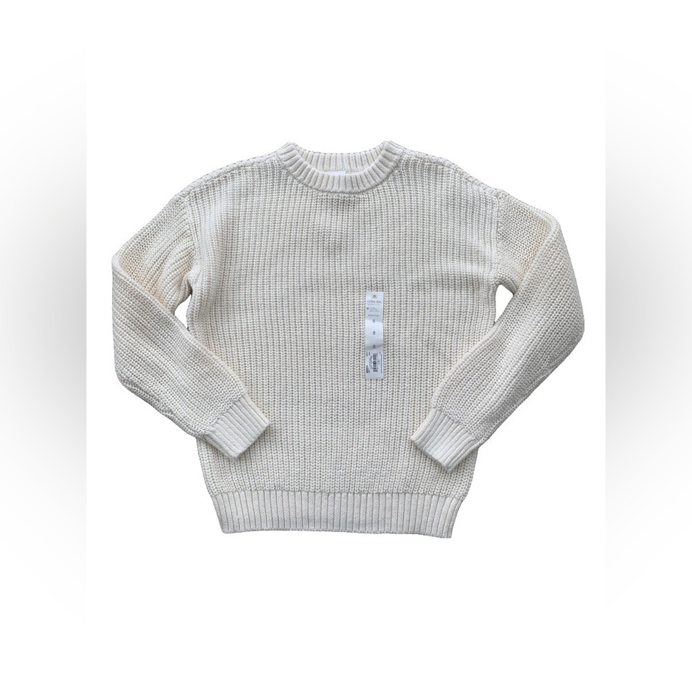 Little Co. NWT Size 8 Ivory Cable Knit Sweater